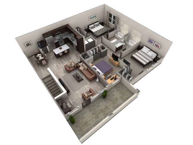 3 BR Grand Overlook 2065 floor plan